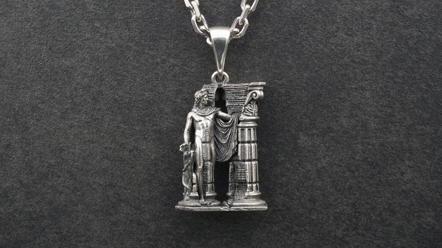 sterling silver	ancient jewelry	apollo pendant	Corinthian order	ancient greek	ancient pendant	Apollo jewelry	Corinthian jewelry	greek jewelry	apollo necklace	rome jewelry	rome ancient	ancient culture (etsy image id: 4408651693)