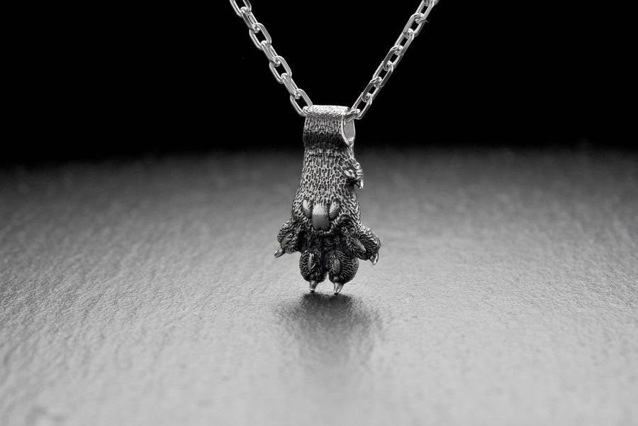 Sterling Silver Cat Paw Pendant – Minimalist Pet Lover Necklace (etsy image id: 7410112369)