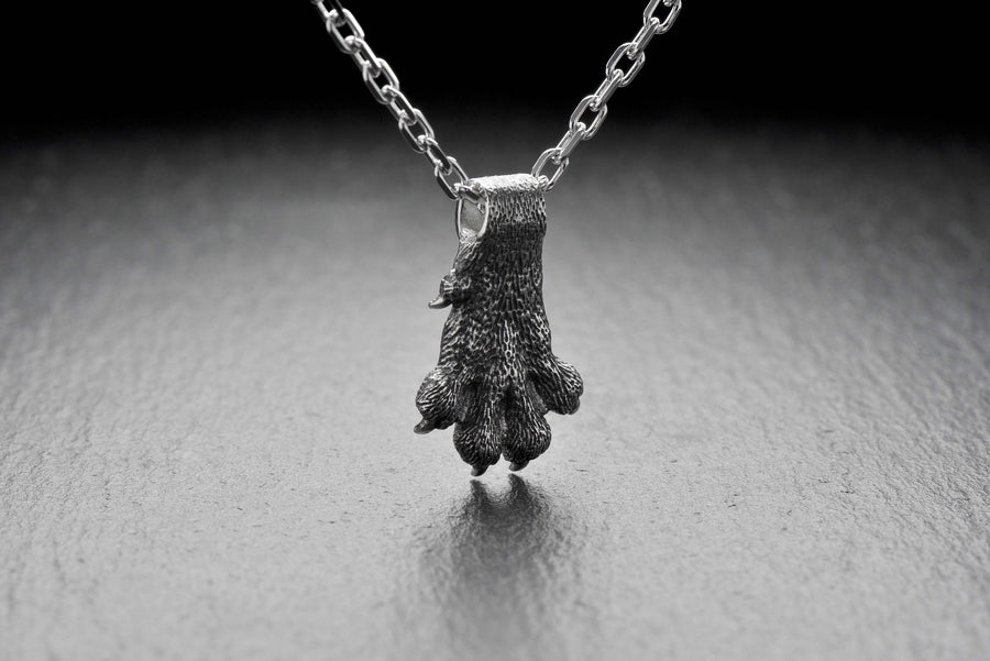 Sterling Silver Cat Paw Pendant – Minimalist Pet Lover Necklace (etsy image id: 7410112369)