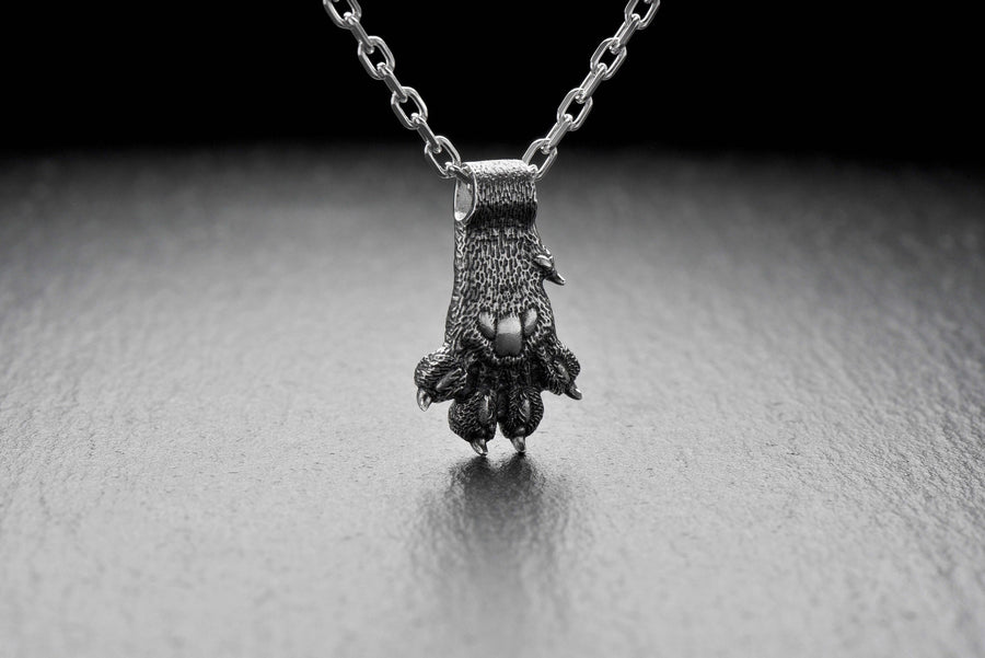 Sterling Silver Cat Paw Pendant – Minimalist Pet Lover Necklace (etsy image id: 7410112369)