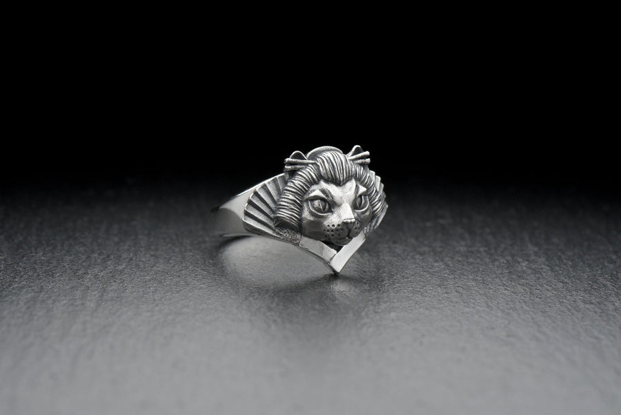 Geisha Cat Silver Ring – Sterling Silver Asian Cat Ring | Elegant Artisan Jewelry Gift for Her (etsy image id: 7412601587)