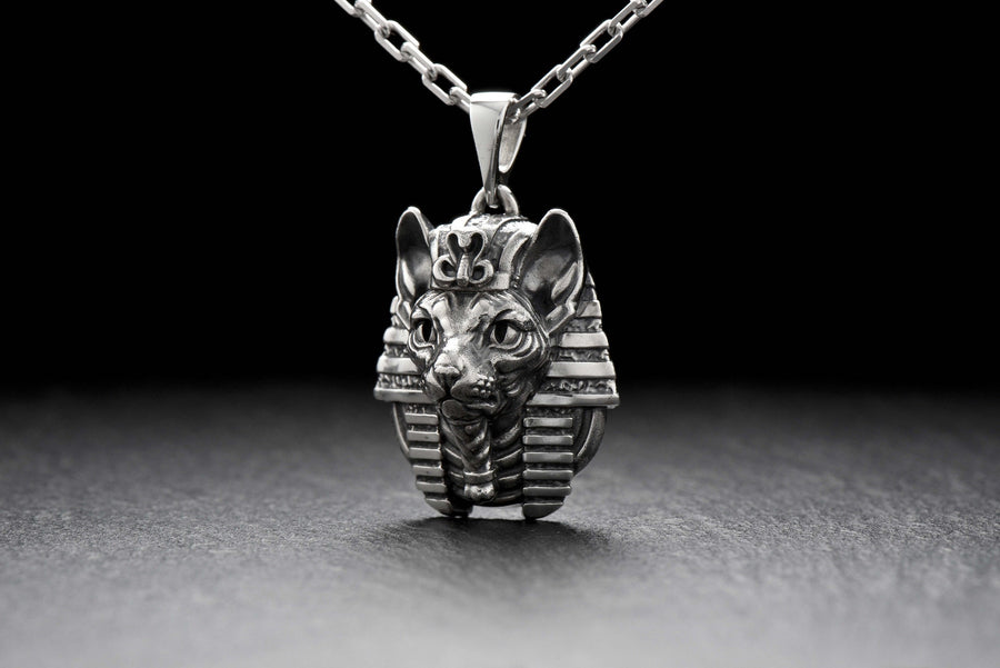 silver pendant	animal jewelry	cat silver	cat pendant	cat necklace	silver necklace	silver cat	cat lover gift	cat	emperor ancient	ancient pendant	ancient egypt	egypt (etsy image id: 4359778565)