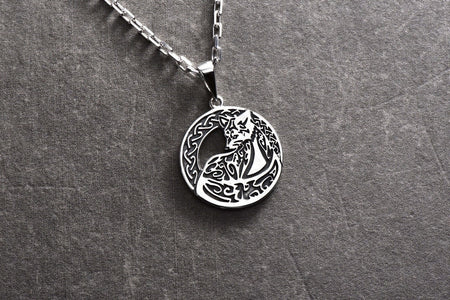 celtic fox pendant	celtic necklace	silver fox	silver celtic	fox pendant	fox silver pendant	fox	celtic fox	Nordic	nordic fox	nordic pendant	fox necklace	nordic necklace (etsy image id: 4315182414)