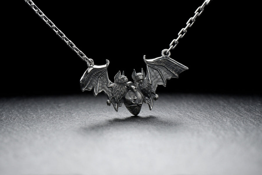 Why buy a bat necklace from old stores with boring designs? Be original this season! Our lovely bats are a work of art, we promise you will love the message they send. (etsy image id: 6087312573)