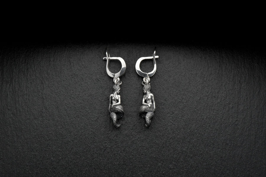 siren earring	mermaid gift	sea gift	siren	Oceanid	water nymph (etsy image id: 4370430061)
