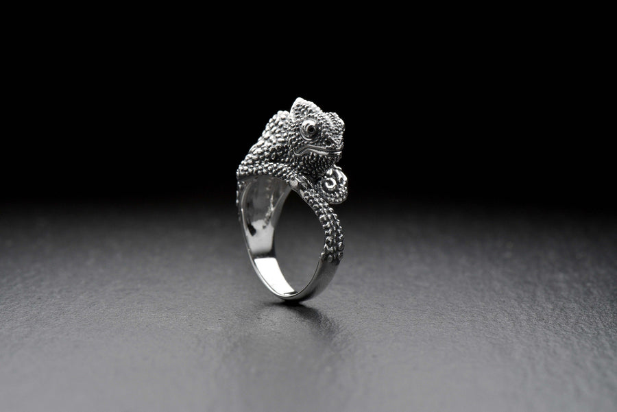 animal ring	gecko ring	chameleon ring	chameleon	lizard gift	reptile lover	reptile ring (etsy image id: 7737518551)