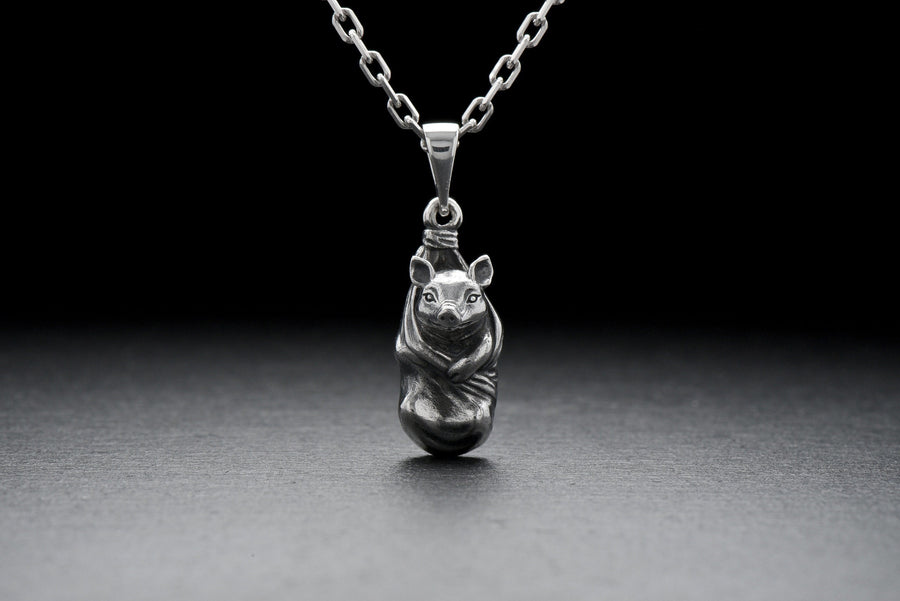 minipig pendant	cute boar	pig pendant	piggy pendant	pig totem	cute pig	pig lover	pig gift	pig lover gift	pendentif cochon	Schwein Anhänger	silver pig	silver pendant (etsy image id: 4370735641)