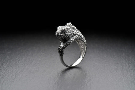 animal jewelry	animal ring	silver ring	Koala-Ring	Iguana ring	Iguana silver	Iguana lover	Iguana gift	lizard ring	bague iguane	Leguan-Ring	australia	nature lover __etsy:4323424270