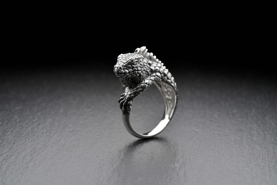 animal jewelry	animal ring	silver ring	Koala-Ring	Iguana ring	Iguana silver	Iguana lover	Iguana gift	lizard ring	bague iguane	Leguan-Ring	australia	nature lover __etsy:4323424270