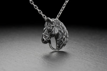 horse lover gift	silver horse	horse head	horse gift	horse lover	horse pendant	lucky pendant	lucky horse	Pferd Anhänger	pendentif cheval	horse necklace	horse totem	horse (etsy image id: 4323445336)
