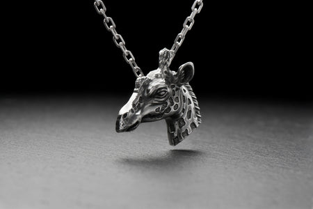 lucky horse	giraffe lover gift	silver giraffe	giraffe head	giraffe gift	giraffe lover	giraffe pendant	lucky pendant	Giraffen-Anhänger	pendentif girafe	giraffe necklace	giraffe totem	giraffe (etsy image id: 4323462650)