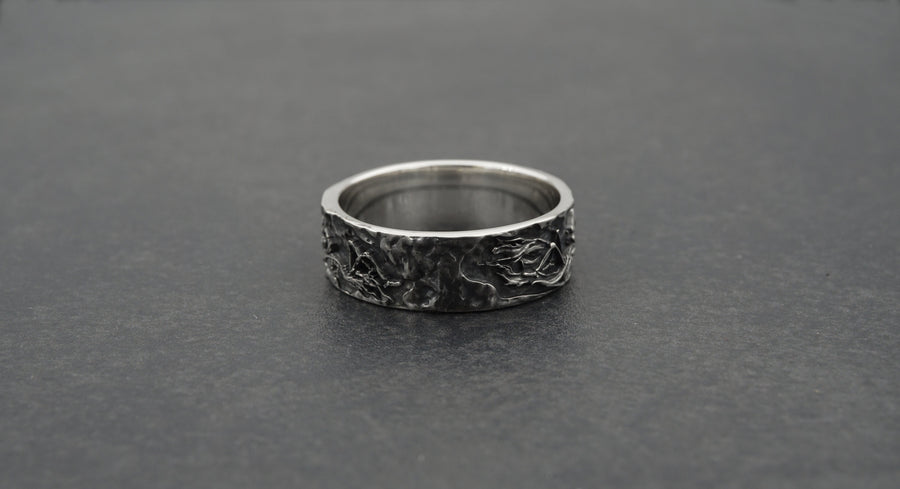sterling silver ring	love gift	sweetheart gift	skeletons couple	couple ring (etsy image id: 4324778936)