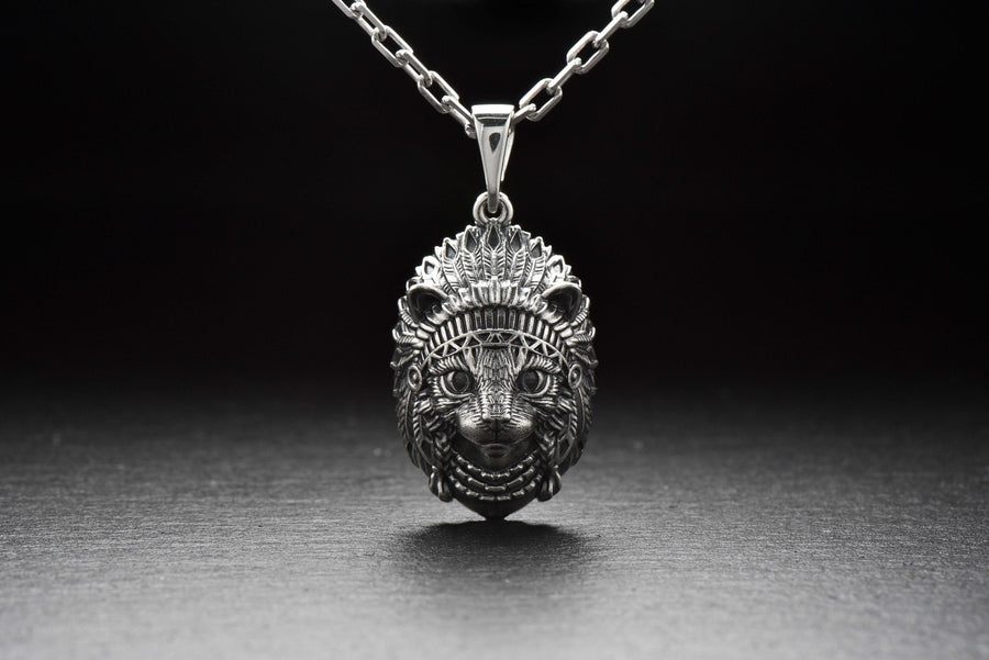 silver pendant	animal jewelry	cat silver	cat pendant	cat necklace	silver necklace	silver cat	cat lover gift	cat	indian	amerind	American Indian	amerind gift (etsy image id: 4301341426)