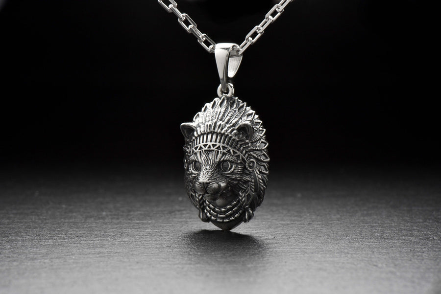 silver pendant	animal jewelry	cat silver	cat pendant	cat necklace	silver necklace	silver cat	cat lover gift	cat	indian	amerind	American Indian	amerind gift (etsy image id: 4301341426)