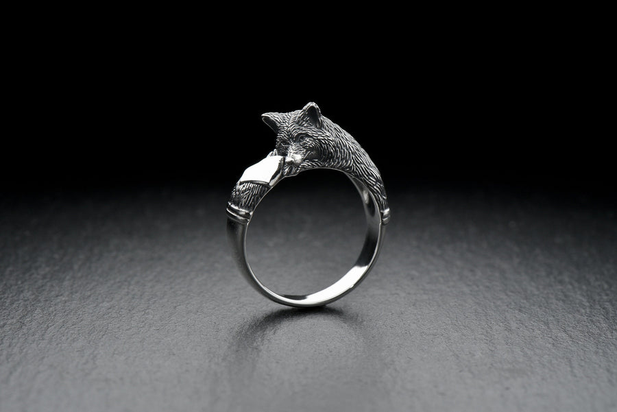 Sterling Silver Ring Fox, Animal Jewelry, Fox Lovers Gift, Animal Jewelry, Handmade Animal Ring, Animal Lovers Jewelry, Fox Ring (etsy image id: 4354733414)
