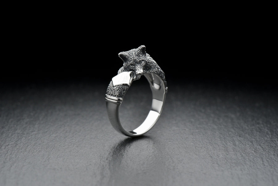 Sterling Silver Ring Fox, Animal Jewelry, Fox Lovers Gift, Animal Jewelry, Handmade Animal Ring, Animal Lovers Jewelry, Fox Ring (etsy image id: 4354733414)