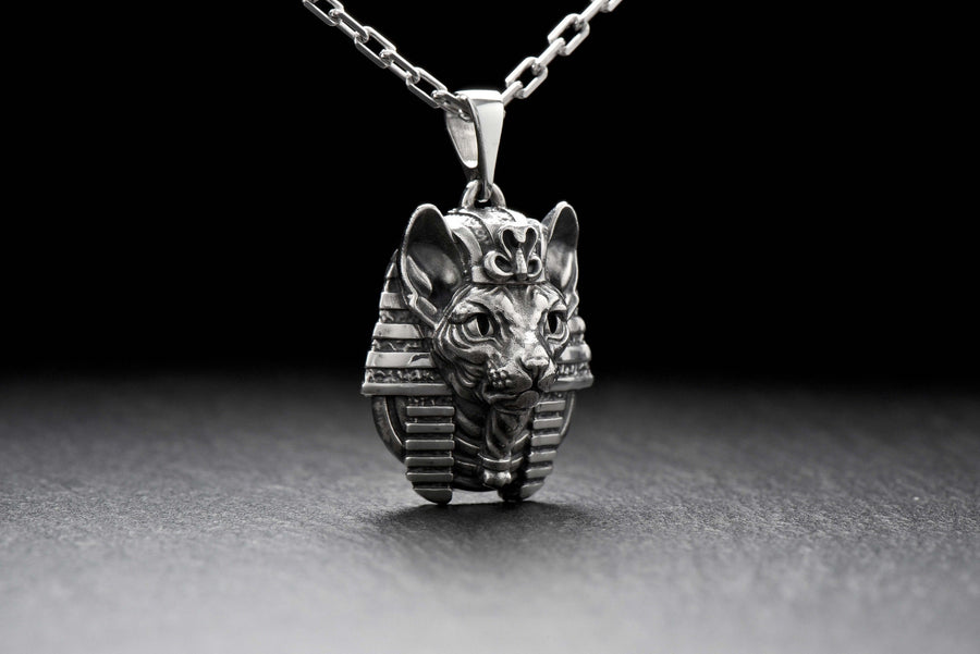 silver pendant	animal jewelry	cat silver	cat pendant	cat necklace	silver necklace	silver cat	cat lover gift	cat	emperor ancient	ancient pendant	ancient egypt	egypt (etsy image id: 4359778565)