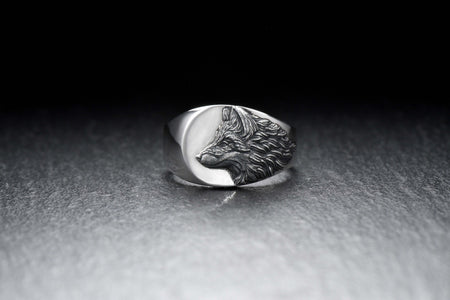Signet ring	fox lover ring	fox jewelry	julia fox	what does	the fox say	fox signet ring	fox pelt	animal jewelry	wooden fox	fox totem	fox tale	silver ring with fox (etsy image id: 4363633495)