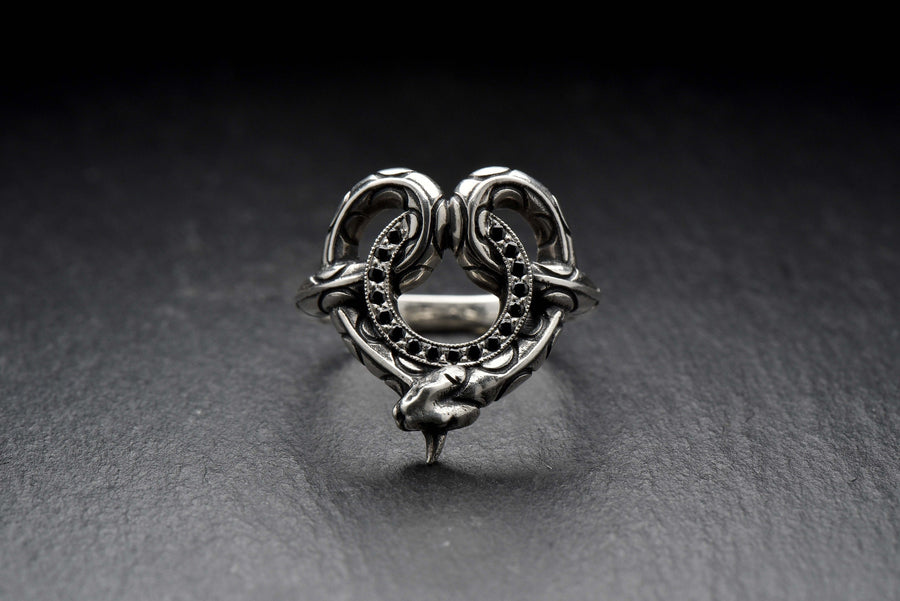 Oxidized Sterling Silver Snake Ring: Handmade Serpent Jewelry (etsy image id: 7251796423)