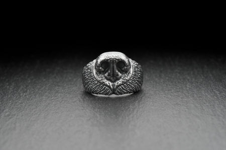 This ring is made of high quality sterling silver so it will last you for years to come. In addition, its unique design and detailing make it look like a real bear's nose. (etsy image id: 4365991967)