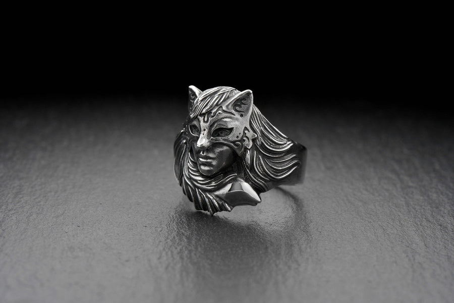 fox ring	silver fox ring	fox jewelry	fox art	silver fox jewelry	bague renard (etsy image id: 4366468951)