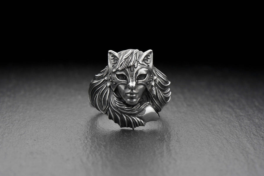 fox ring	silver fox ring	fox jewelry	fox art	silver fox jewelry	bague renard (etsy image id: 4366468951)