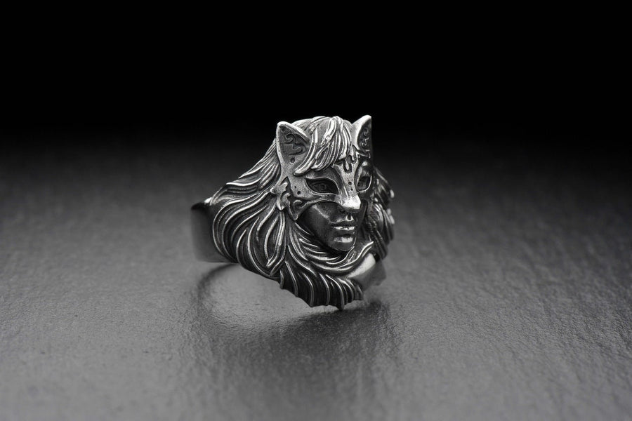 fox ring	silver fox ring	fox jewelry	fox art	silver fox jewelry	bague renard (etsy image id: 4366468951)