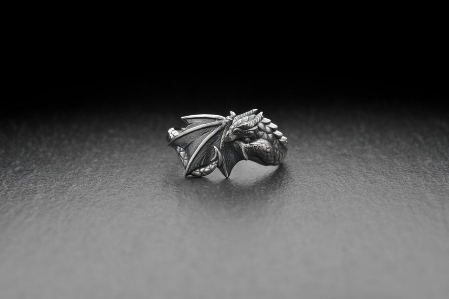 dragon ring	dragon rings	dragon ring silver	dragon ring women	fairy ring	dragon ring men (etsy image id: 7147480797)