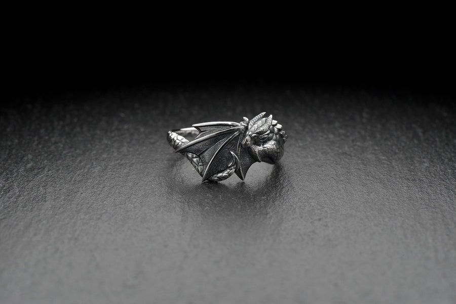 dragon ring	dragon rings	dragon ring silver	dragon ring women	fairy ring	dragon ring men (etsy image id: 7147480797)