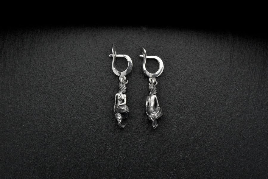 siren earring	mermaid gift	sea gift	siren	Oceanid	water nymph (etsy image id: 4370430061)