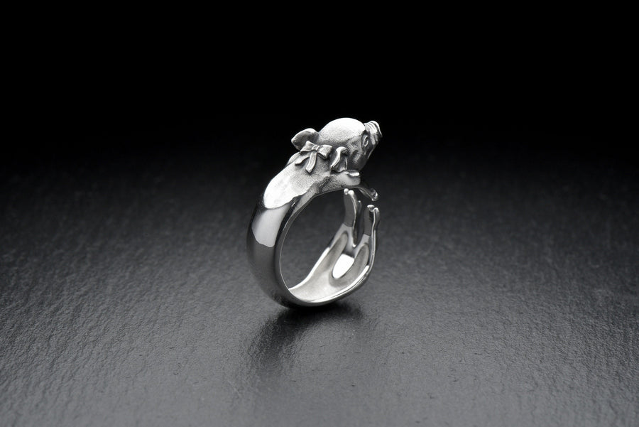 totem	men's gift	animal jewelry	animal ring	silver ring	men gift	hunter trofei	pig lover	totem pig	pig ring	pig gift	cute pig	anneau de cochon