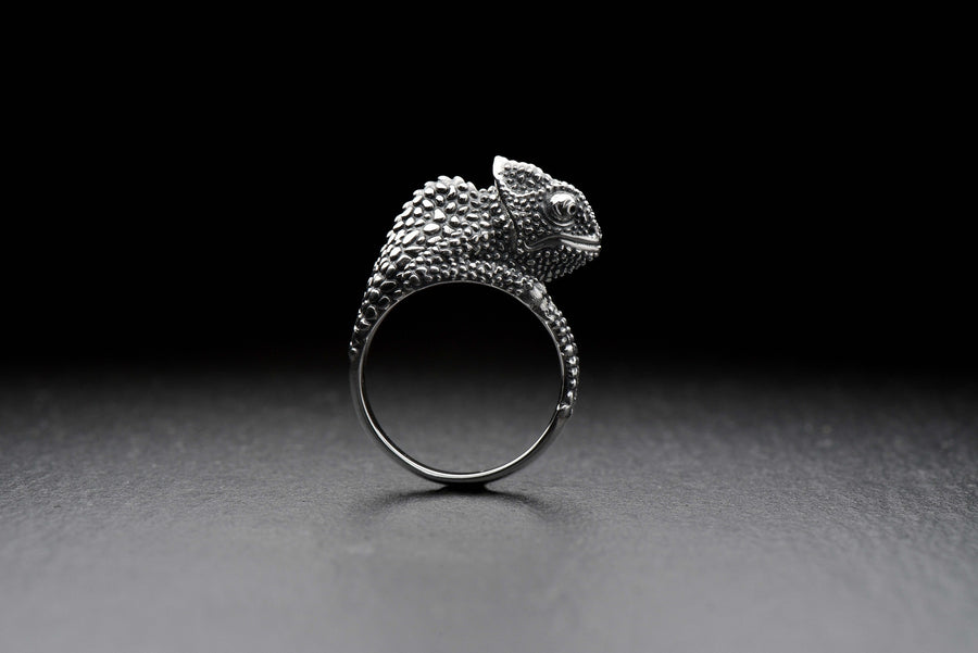 animal ring	gecko ring	chameleon ring	chameleon	lizard gift	reptile lover	reptile ring (etsy image id: 7737518551)