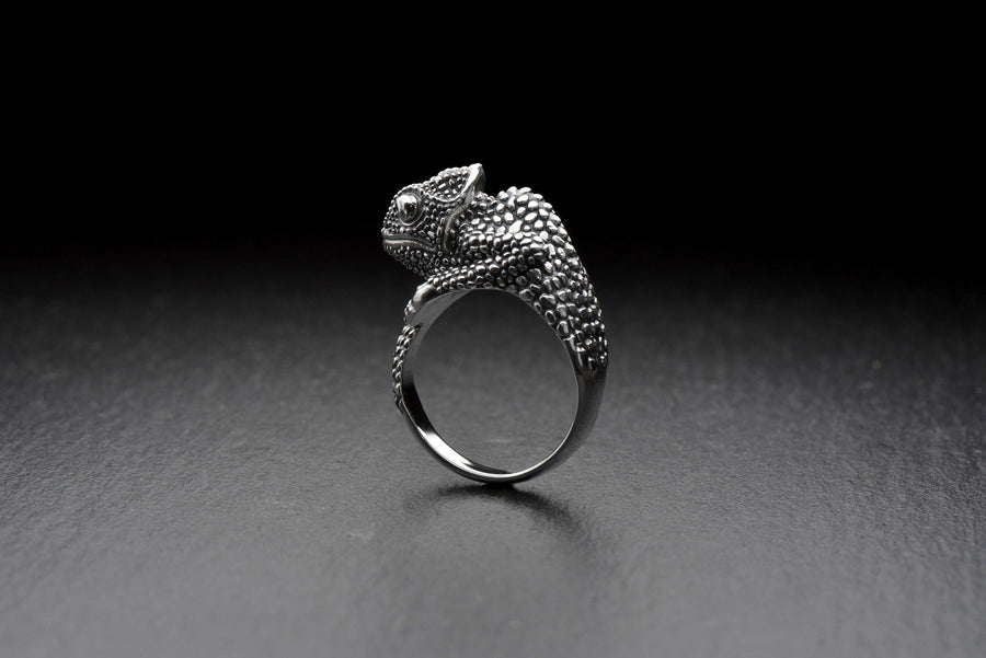 animal ring	gecko ring	chameleon ring	chameleon	lizard gift	reptile lover	reptile ring (etsy image id: 7737518551)