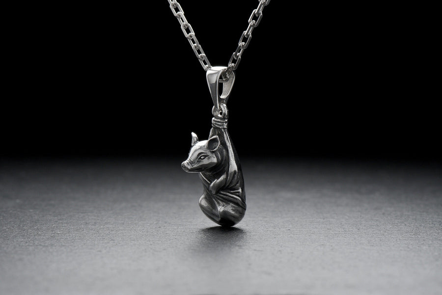 minipig pendant	cute boar	pig pendant	piggy pendant	pig totem	cute pig	pig lover	pig gift	pig lover gift	pendentif cochon	Schwein Anhänger	silver pig	silver pendant (etsy image id: 4370735641)