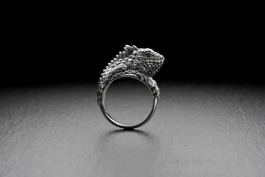 animal jewelry	animal ring	silver ring	Koala-Ring	Iguana ring	Iguana silver	Iguana lover	Iguana gift	lizard ring	bague iguane	Leguan-Ring	australia	nature lover __etsy:4323424270