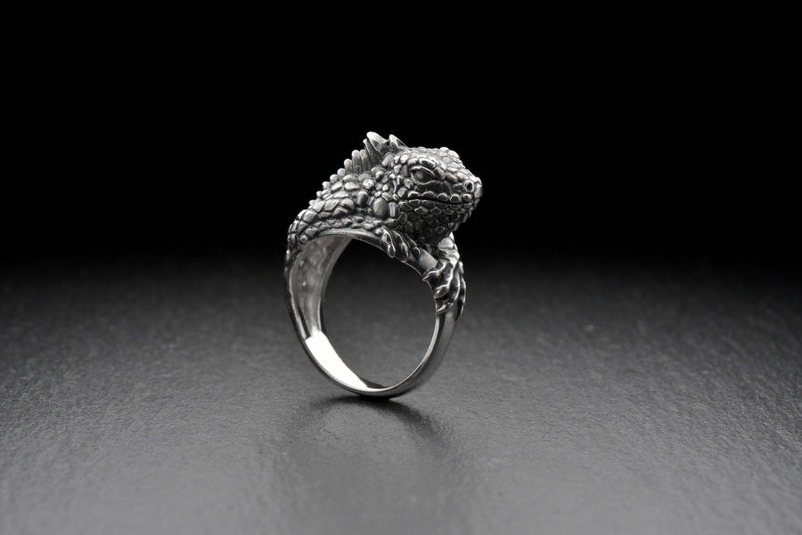 animal jewelry	animal ring	silver ring	Koala-Ring	Iguana ring	Iguana silver	Iguana lover	Iguana gift	lizard ring	bague iguane	Leguan-Ring	australia	nature lover __etsy:4323424270