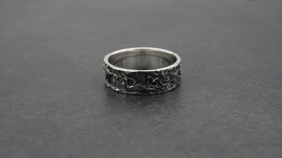 sterling silver ring	love gift	sweetheart gift	skeletons couple	couple ring (etsy image id: 4324778936)