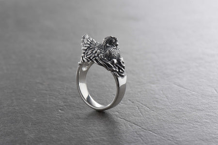 chicken	ring	hen	poultry	biddy	gift	capon	pollo	poulette	Hähnchen	band	bague	squillo (etsy image id: 4374612750)