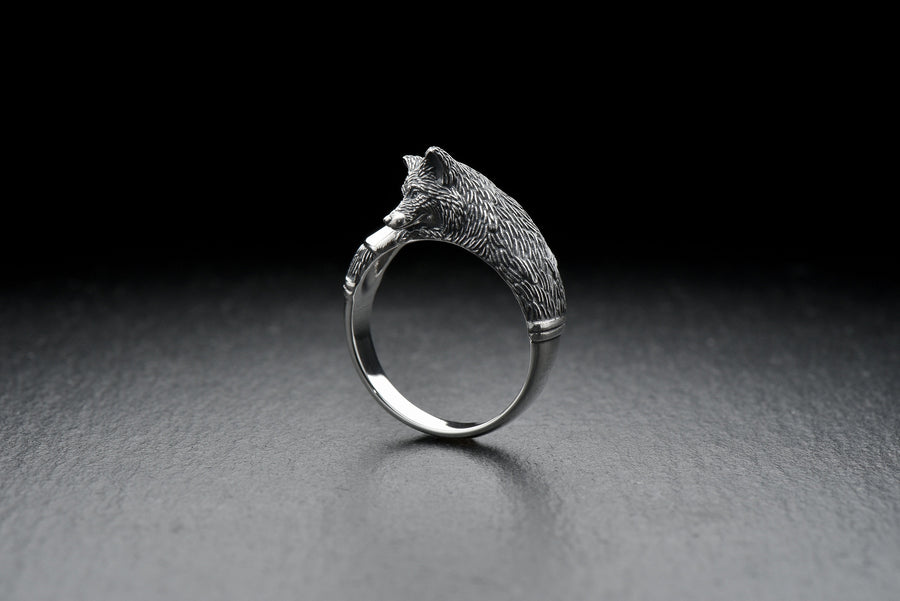 Sterling Silver Ring Fox, Animal Jewelry, Fox Lovers Gift, Animal Jewelry, Handmade Animal Ring, Animal Lovers Jewelry, Fox Ring (etsy image id: 4354733414)