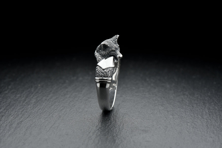 Sterling Silver Ring Fox, Animal Jewelry, Fox Lovers Gift, Animal Jewelry, Handmade Animal Ring, Animal Lovers Jewelry, Fox Ring (etsy image id: 4354733414)