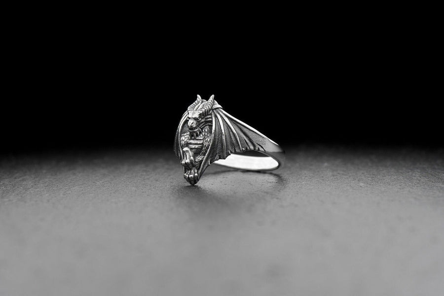 dragon ring	dragon jewelry	dragon ring silver	dragon ring men	bague dragon	drachen ring	t (etsy image id: 4413326851)