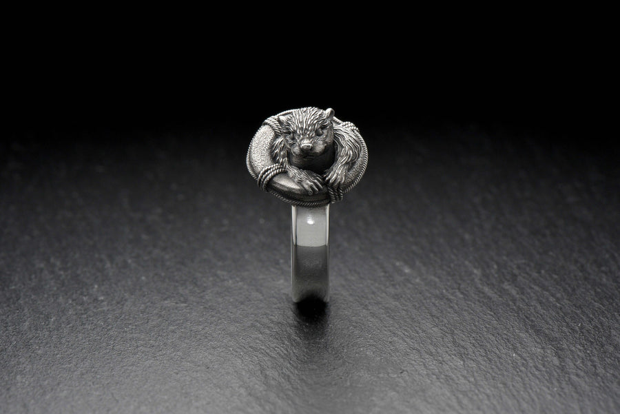 silver ring	men gift	platypus lover	platypus	gift	Otterring	otter	beaver	beaver ring	badger	muskrat	anello di lontra	bague loutre