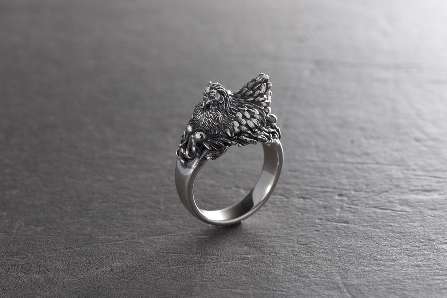 The ring is made of high quality silver and has an adjustable size, so it will fit on any finger. Wear it as an individual decoration or in combination with other accessories. (etsy image id: 4421994449)