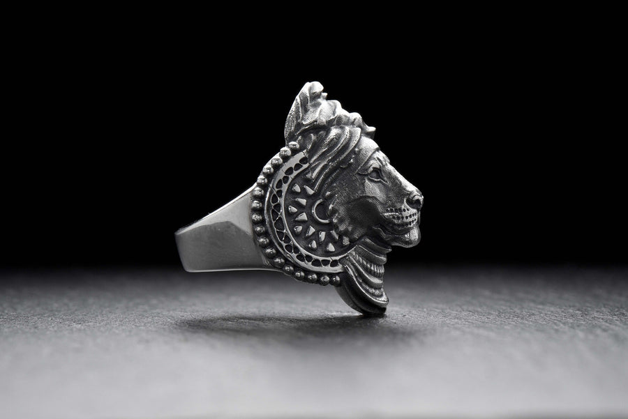 men's jewelry	silver signet ring	animal signet ring	animal silver ring	signet silver ring	men ring (etsy image id: 4409979706)
