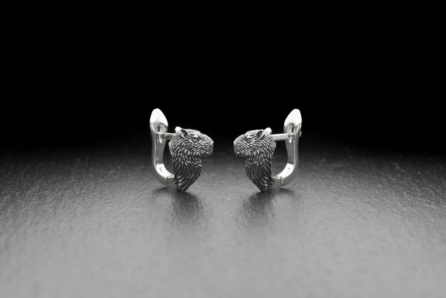 Sterling Silver Capybara Earrings: Handmade Animal Jewelry (etsy image id: 7394205589)