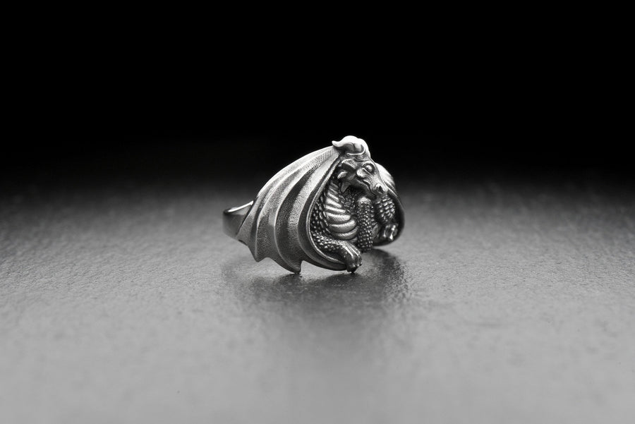 ring dragon	dragon art	house of dragon	dragon house	dragon	Silver ring	Sterling silver (etsy image id: 4613192139)