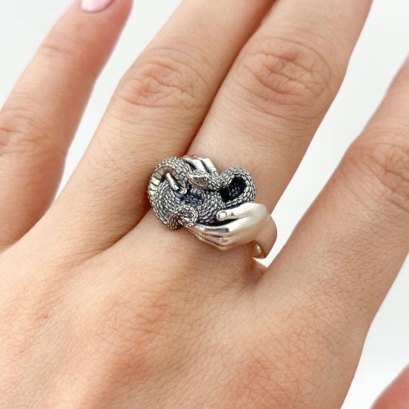 Signet ring	Animal ring	Snake signet ring	Silver snake ring	snake jewelry	reptile jewelry	men's jewelry	dragon house	snake	Silver ring	Serpent ring	Snake ring	Sterling silver (etsy image id: 7159323588)