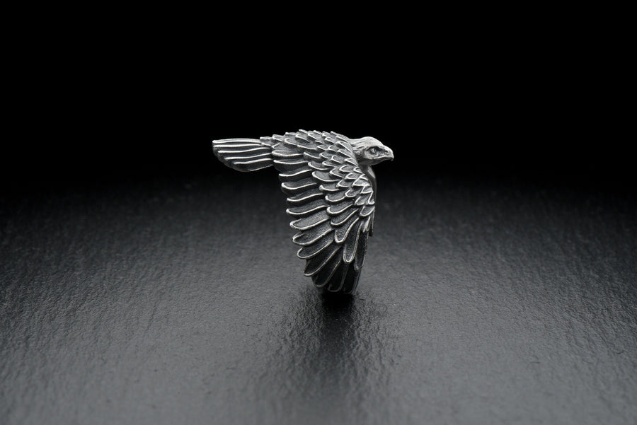 ring	bird ring	Silver ring	Falcon Ring	Falcon jewelry	Falcon	bird jewelry (etsy image id: 6994187014)