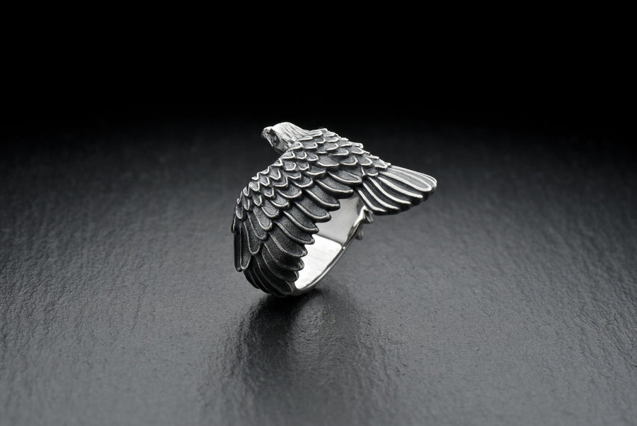 ring	bird ring	Silver ring	Falcon Ring	Falcon jewelry	Falcon	bird jewelry (etsy image id: 6994187014)