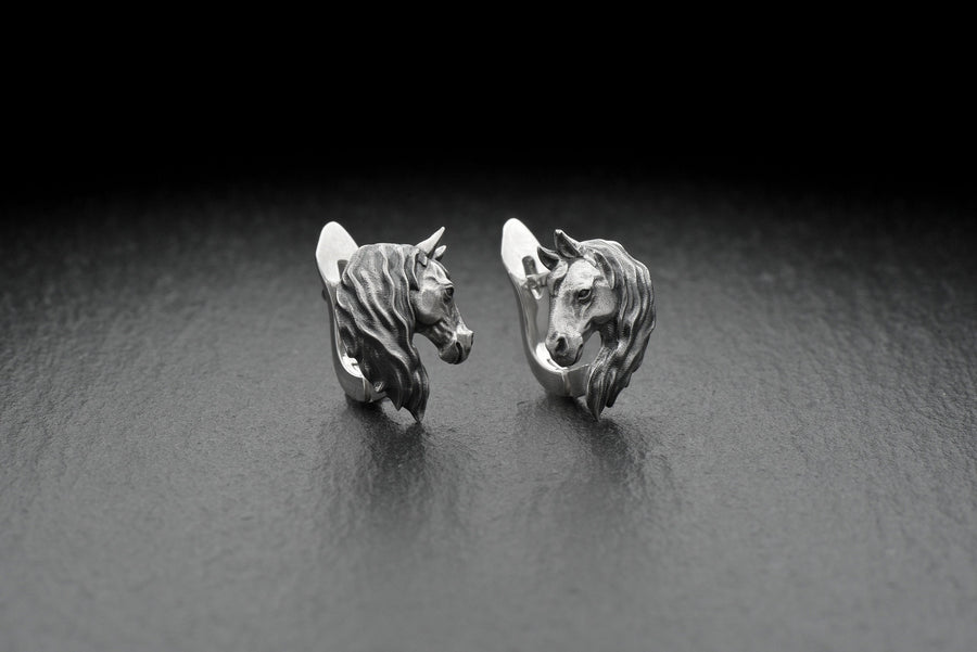silver earrings	earrings	jewelry	gift	Sterling silver	animal earrings	animal jewelry	Horse Earrings	Horse	Horse lovers	Horse jewelry (etsy image id: 7339758378)